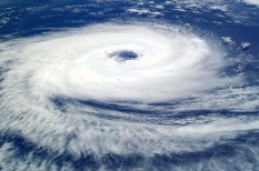 Hurricane Catarina, a rare South Atlantic tropical cyclone viewed from the International Space Station on March 26, 2004