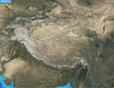 Satellite image of the Himalayas